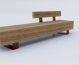 Type 22 - upcycled bench with reclaimed hardwood beams and metal frame - on this page