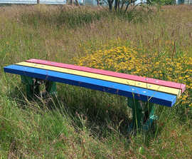 Medlock Midi recycled plastic bench