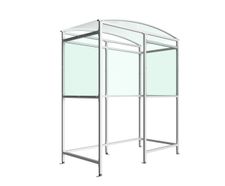 AUTOPA Cannock - smoking shelter with PET roof and side panels
