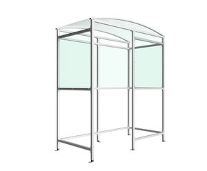 AUTOPA Cannock - smoking shelter with PET roof and side panels