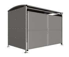 MM2 Shelter - Galvanised C/W Clad Doors