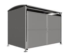 MM2 Shelter - Galvanised C/W Clad Doors
