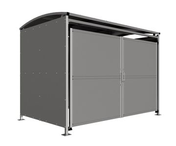 MM2 Shelter - Galvanised C/W Clad Doors