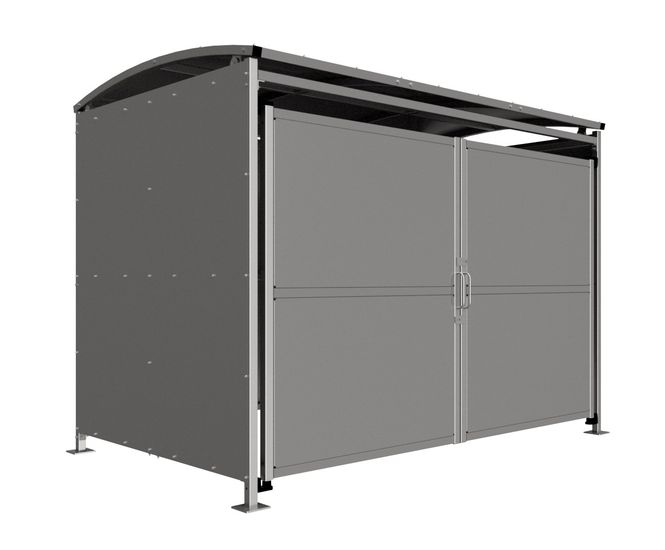 MM2 Shelter - Galvanised C/W Clad Doors