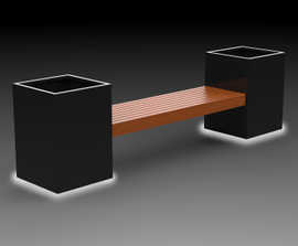 Cuboid and bench planter