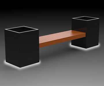 Cuboid and bench planter