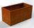 Patinated corten steel rectangular planter 2