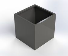 Cube steel planter