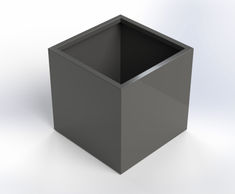Cube steel planter