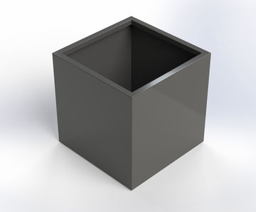 Cube steel planter