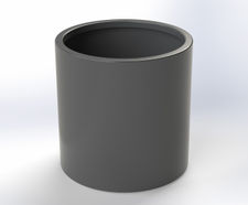 Round steel cylinder planter