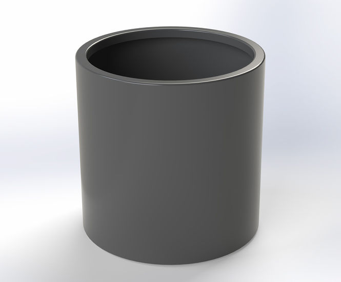 Round steel cylinder planter