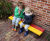Colourful recycled plastic benches for nursery age children 1