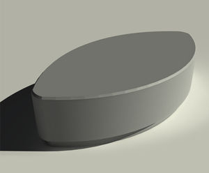 Obelisk architectural cast stone bench
