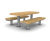 RailRoad Loop - steel and timber picnic bench & table 0