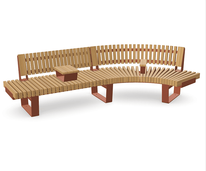 Movable Seating On Rails Images for RailRoad Loop straight and curved modular seating range