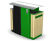 Arca Dual Compartment Square Litter Bin 1