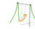 Modular Swing Set - metal playground swing frame for custom seat options 9