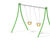 Modular Swing Set - metal playground swing frame for custom seat options 6