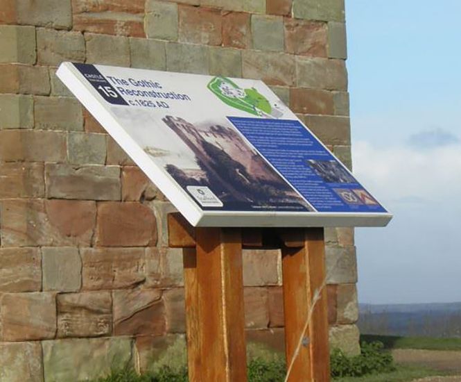 Interpretive outdoor signs for Stafford Castle