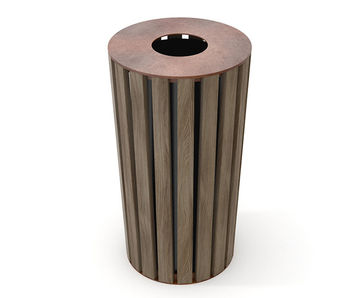 Wood Litter Bin By LAB23