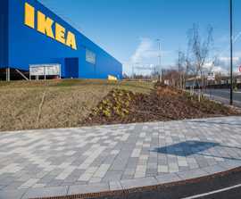 Block and tactile paving for new IKEA store - Sheffield