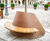 LAB23 Neck - conical steel planter with timber seating 0