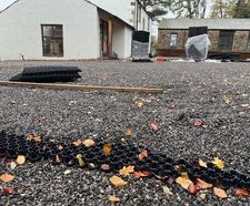 Path stabilisation for disabled access & SUDS compliant car park
