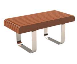 1000L timber and steel bench