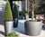 Bespoke powder-coated steel planters 1
