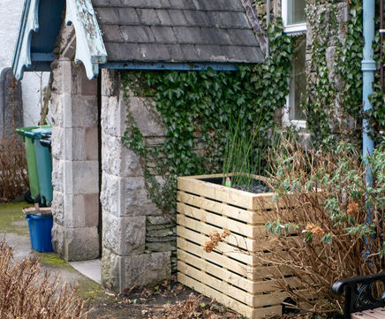 Installation of above-ground SuDSPods for village hall - Staveley
