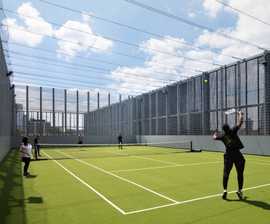 Sports fencing for rooftop MUGA at award-winning leisure centre
