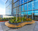 Bespoke roof terrace planters and seating for office headquarters - on this page