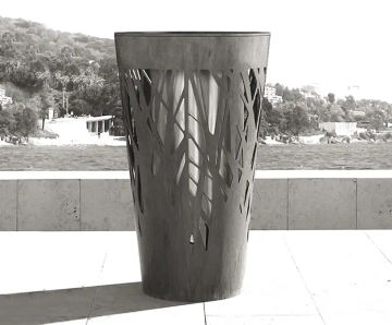 Crossed litter bin by LAB23
