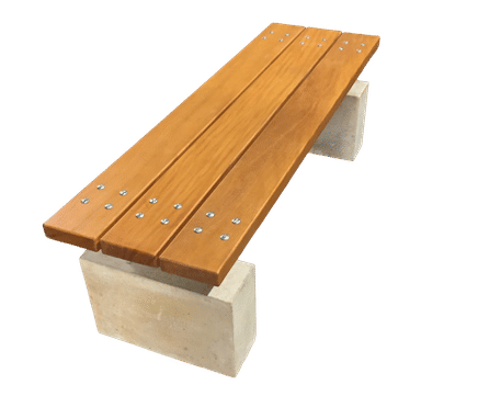 Hamble Concrete and Hardwood Bench