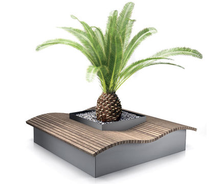 Quaddy planter and seating unit by LAB23