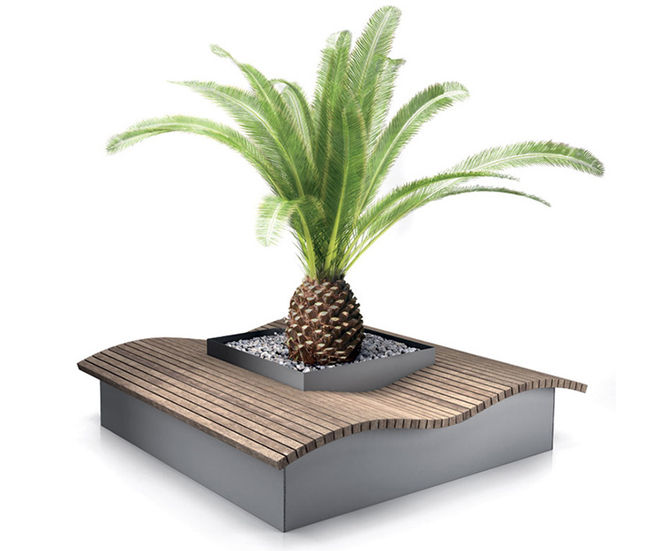 Quaddy planter and seating unit by LAB23