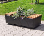 Dover 74028 - recycled plastic planter with integrated seating