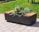 Dover 74028 - recycled plastic planter with integrated seating - on this page