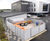 Italia and Delta steel louvred bin stores 10