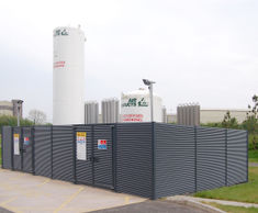 Steel louvred enclosures for plant housing and compounds