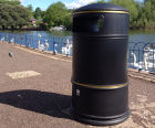 Leafield Heritage Round Hooded100 litre capacity Litter Bin 