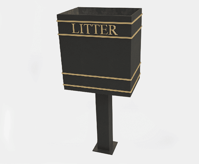 ASF 407 Recycled Cast Iron Litterbin
