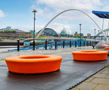 Orange Loop Circle illuminated benches - Quayside, Newcastle - on this page