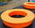 Orange Loop Circle illuminated benches - Quayside, Newcastle 3