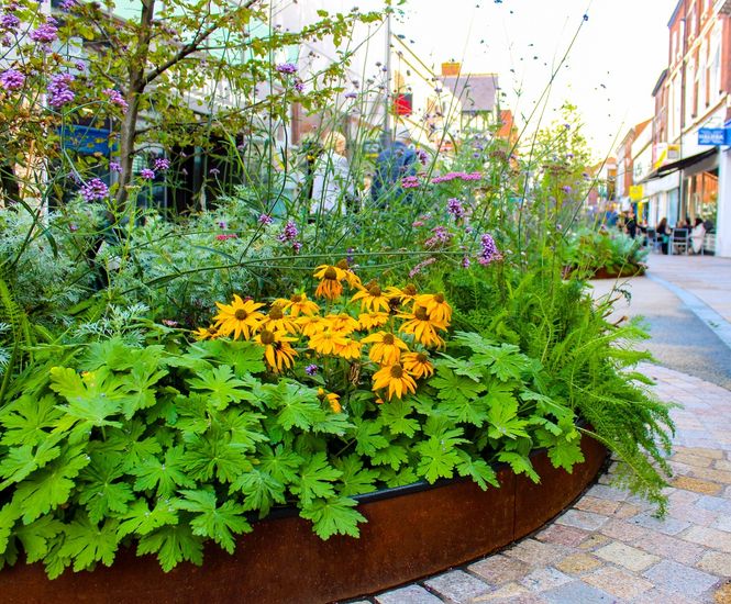 Bespoke planters, seating, cycle stands and bollards - Altrincham