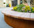 Bespoke corten planter bench and seating for school entrance 3