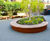 Bespoke corten planter bench and seating for school entrance 5