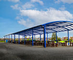 Bespoke outdoor dining canopies for secondary school