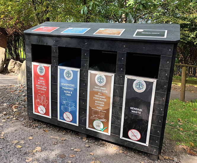 Recycled plastic waste / recycling bins